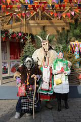 Moscow Maslenitsa Festival 2020. Traditional national celebration in russian folk style. Slavic...