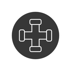 Isolated oil pipe line block style icon vector design