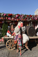 Moscow Maslenitsa Festival 2020. Traditional national celebration in russian folk style. Slavic...
