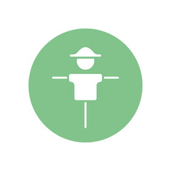 Isolated scarecrow silhouette block style icon vector design