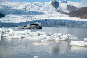 Jokulsarlon Glacier Lagoon in Iceland. Vatnajökull Glacier