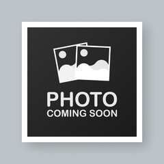 Photo coming soon. Picture frame. Vector stock illustration