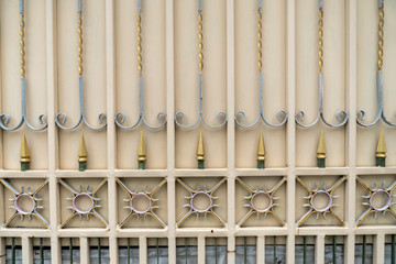 Pattern of the garage door into the house