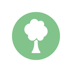Isolated season tree silhouette block style icon vector design