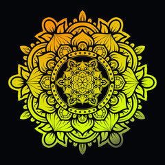 illustration of mandala art decoration