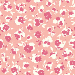 Seamless vector pattern of a beautiful flower,