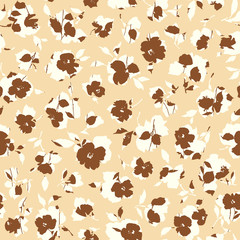 Seamless vector pattern of a beautiful flower,