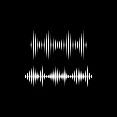 Sound waves vector illustration