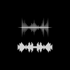 Sound waves vector illustration