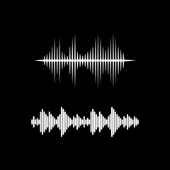 Sound waves vector illustration