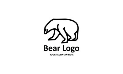 The flat bear logo concept is perfect for business, technology, contractor and housing symbols, health,sport, restaurants, education