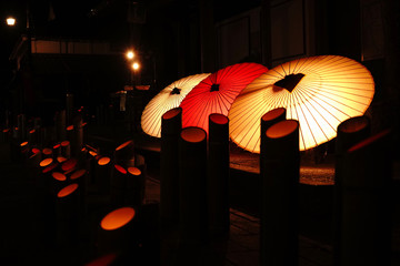 竹灯篭と竹傘のフィスティバル百華百彩