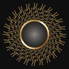 Decorative golden frame. Luxury mandala in ethnic style. Vector illustration. Arabic, Islamic, Moroccan, Asian,Indian, Turkish, Pakistan, Chinese, Moroccan native african Motif.
