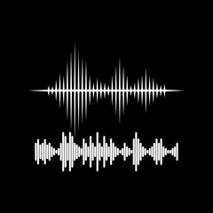 Sound waves vector illustration
