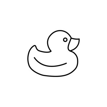 recommend clip art: Bath duck vector icon isolated on background. Hand drawn Bath duck icon. Symbol or logo element in thin line style