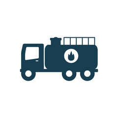 Isolated oil truck silhouette style icon vector design
