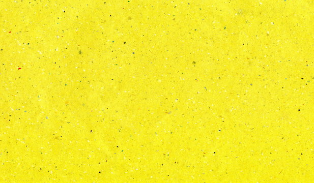  Yellow Craft Paper. Terrazzo Texture. Bright Lemon Colour With Small Colored Drops. Abstract Holiday Background.