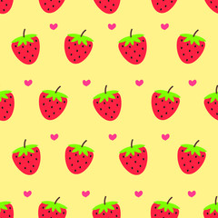 seamless pattern cute little summer fruit