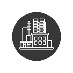 Fototapeta premium Isolated factory line block style icon vector design