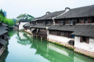Obraz premium wuzhen water town architecture china
