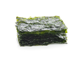 dry seaweed isolated on white background © arunsri