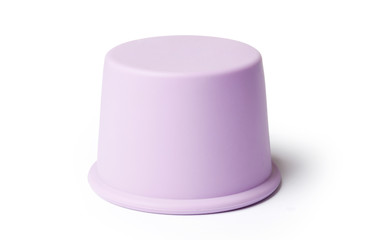 silicone mold for baking on a white background. Culinary accessories of the baker. Small baking cups. It is isolated.