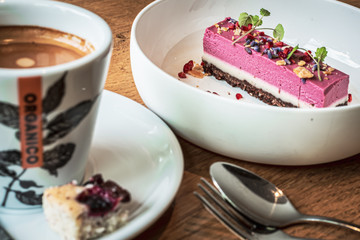 Vegan forest fruit dessert