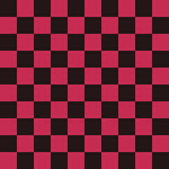 市松模様　黒×ピンク　L