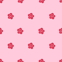 Seamless pattern cute little flower for fabric printing