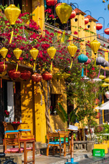 City view of Hoi An with lanterns, Vietnam at daytime