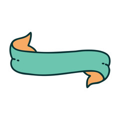 tattoo style icon of a banner