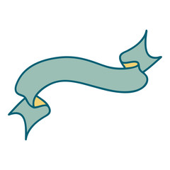 tattoo style icon of a banner