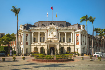 Fototapeta na wymiar facade view of former taichung city hall in taiwan