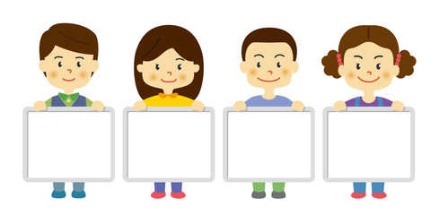 ボードを持つ子供