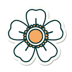 tattoo style sticker of a flower