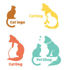 My favorite pet, vector collection of animals symbols.