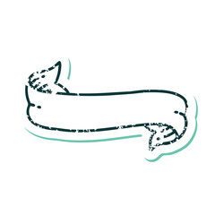 distressed sticker tattoo style icon of a banner