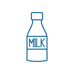 Isolated milk bottle line style icon vector design