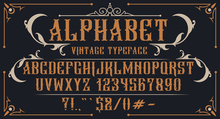 Decorative vintage alphabet.