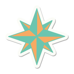 Obraz premium tattoo style sticker of a star