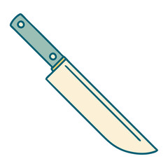 tattoo style icon of knife