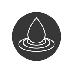Fototapeta premium Isolated oil drop line block style icon vector design
