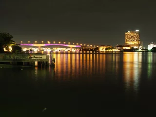Foto op Plexiglas bridge over river © Paradorn.A