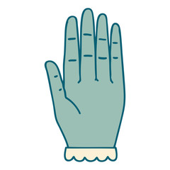 tattoo style icon of a hand