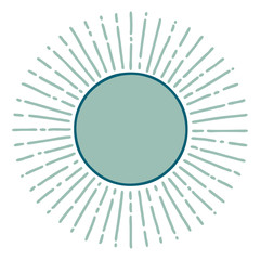 tattoo style icon of a sun