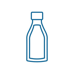 Isolated milk bottle line style icon vector design