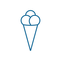 Isolated ice cream line style icon vector design