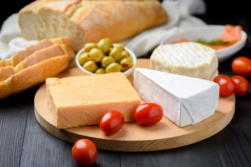 a small cheese board