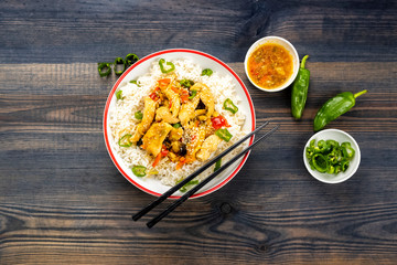 rice with chicken and vegetables