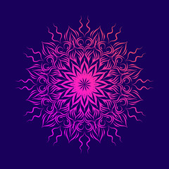 illustration of mandala art decoration